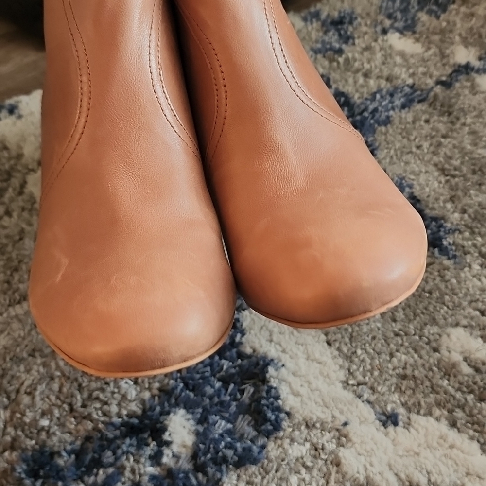 Lucky brand lk-sheirin camel booties Mob Wife Minimalist Chic - Picture 6 of 11